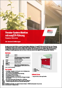 Fenstersystem Markise easyZIP